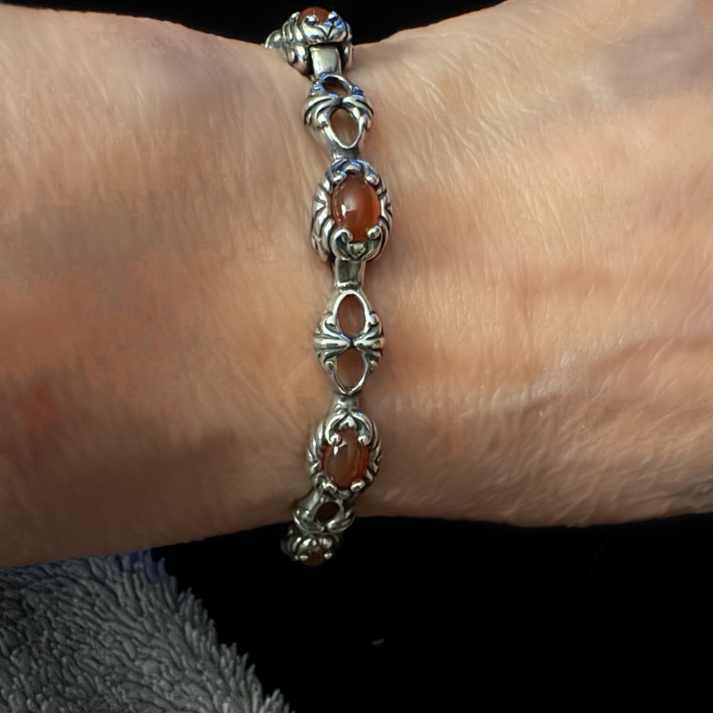 💕Carolyn Pollack Carnelian Sterling Silver Bracelet